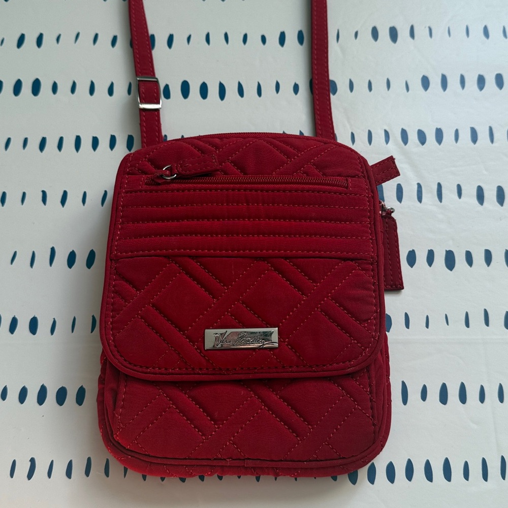 Vera Bradley Red Quilted Mini Hipster Crossbody Bag
